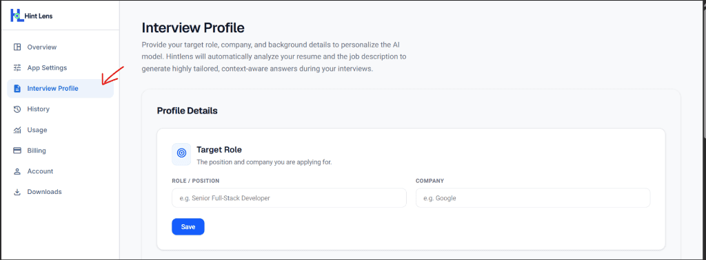Interview Profile